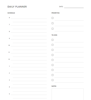 Daily Planner Preview